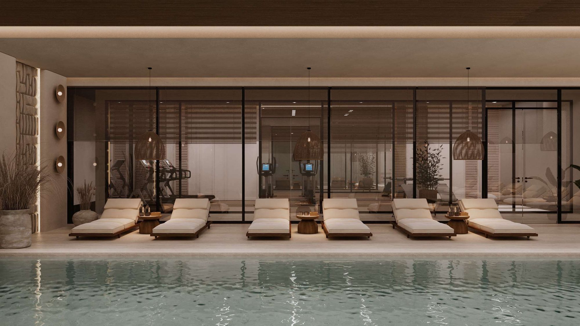 Wellness spaces and indoor pool
